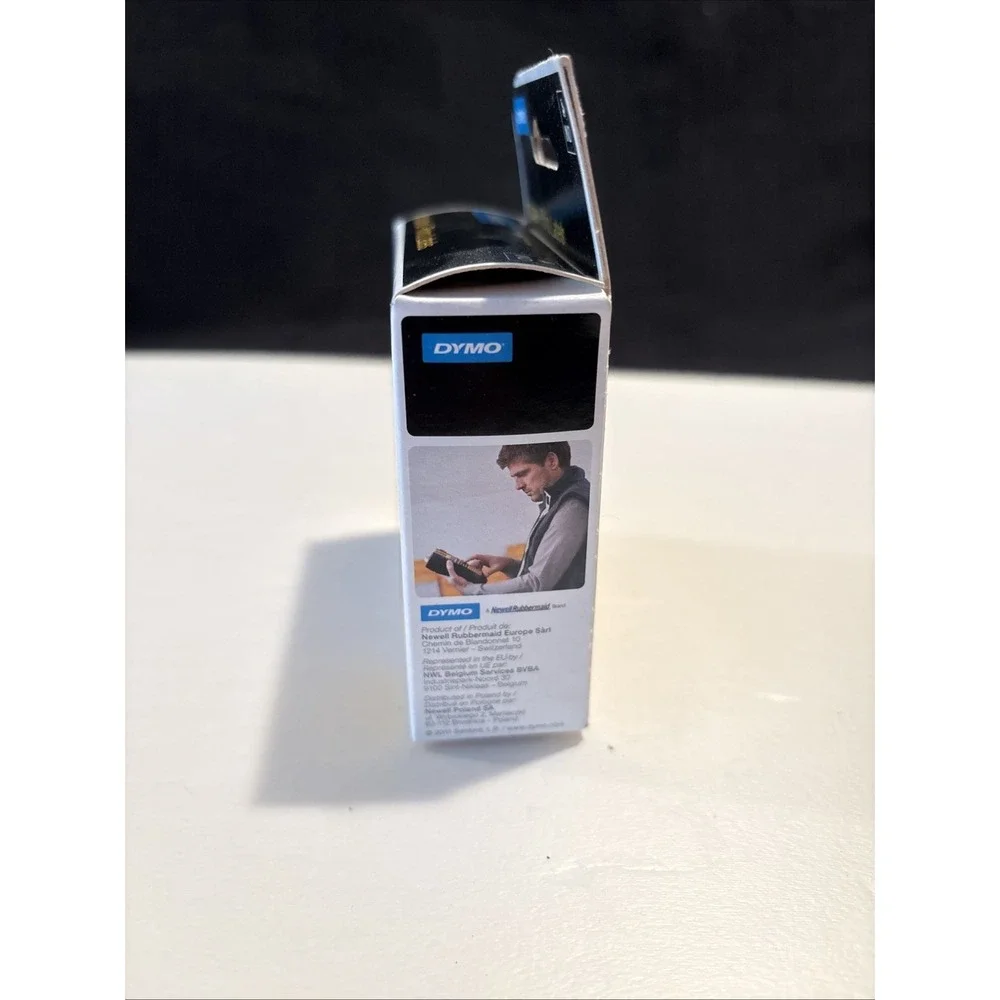 Dymo 1805430 Rhino Industrial Vinyl Label Tape 1in x 18ft Black on White